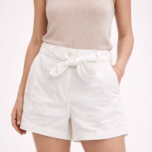 $98 Retail | Wilfred Free Tie Waist Shorts White High Rise